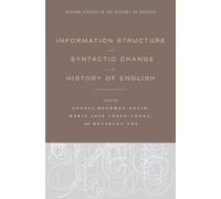 Anneli Meurman-Solin Mar Information Structure and Syntactic (Copertina rigida)