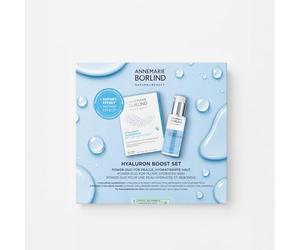 ANNEMARIE BÖRLIND Hyaluron Boost Set Hyaluronshake 50 ml + cuscinetti per | Set di cuscinetti per gli occhi all'acido ialuronico, contro le rughe, idratante per il viso, imbottiti e rinfrescanti