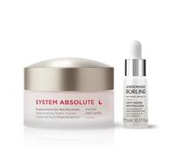 ANNEMARIE BÖRLIND SYSTEM ASSSOLUTE SYSTEM - Set di crema notte rigenerante (50 ml) + rivitalizzatore anti-invecchiamento (5 ml) - nutriente, rassodante, rigenerante