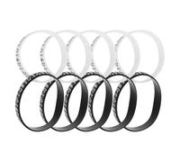 Anneome 10 pezzi Braccialetti Decorativi Note Musicali in Silicone per Concerti ed Eventi Musicali Design Sillabe Elettriche Neri Bianchi Wristbands Resistenti e Confortevoli