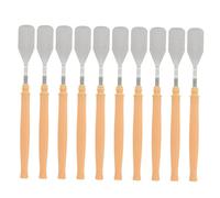 Anneome 10 Pezzi Spatole per Dipingere in Acciaio Inox e Plastica, Design Ergonomico, Accessorio la Miscelazione dei Colori e Pittura Guazzo