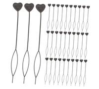 Anneome 100 Pezzi Heart Hair Beader Kit Nero Strumento Plastica Rapido per Treccia e di Cavallo Accessorio Facile per Acconciature Veloci e Multi-stile per Principianti