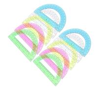 Anneome 12 pezzi Goniometri Semicircolari Grandi Trasparenti Colorati in Plastica per Scuola Righelli Matematici con Doppia Scala Strumenti Precisi per Misurazioni e Disegno Studenti