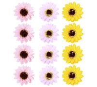Anneome 12 Pezzi Saponette Profumate Forma di Fiore Girasole in Fiore Delicato per Mani Idratanti e Pulizia Decorazione Regalo Compleanno