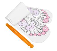 Anneome 1set Calzini Per Riflessologia Con Design Unico e Diagrammi Acupressione Calzini Massaggianti Traspiranti Per Rilassamento Dei Piedi e Benessere