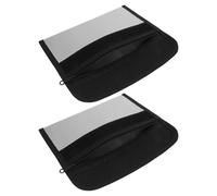 Anneome 2 Pezzi Borsa Portadocumenti Ignifuga da 2 Pezzi Cerniera, Custodia Sicura Formato Legale per Documenti, Contanti e Oggetti di Valore, Organizer Portatile per Viaggi e Uso