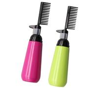 Anneome 2 pezzi Bottiglie per Tintura Capelli Pettine Integrato Plastica Durevole e Superficie Liscia Dispenser Facile da Usare per Uso Professionale e Domestico in Colore Colore Casuale