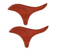 Anneome 2 Pezzi Da Massaggio Triangolare Massaggiatore Di Legno Tailandese Strumento Di Massaggio Tailandese Tavola Di Gua Sha Di Legno