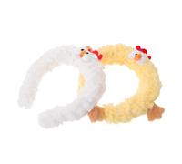 Anneome 2 Pezzi Fasce per Chioma a Forma di Pulcino Pasquale in Peluche Soffice, Set da Regolabili, Accessori per Feste, Cosplay e Lavaggio Viso e Adulti