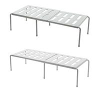 Anneome 2 Pezzi Organizador De Zapatos a Strati in Plastica Bianco | Scaffale Portaoggetti da Cucina, Scaffale da Cucina Salvaspazio, Storage Shelves