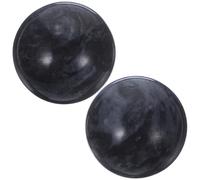 Anneome 2 Pezzi Palline di Jade per Massaggio Mani e Corpo Nero, Sfera Antistress per Esercizi di Rilassamento a Casa e Durante la Visione della Tv Colore Casuale