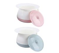 Anneome 2 Pezzi per Antiscivolo e Piccolo Orinale Portatile e Blu Vasino Wc Spittoon Resistente e Stabile