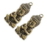 Anneome 2 Pezzi Pz Portachiavi Buddha Vintage Finitura Antica Pendenti Decorativi Sospesi per Zaino e Borsa Accessori Resistente e Dettagliati