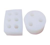 Anneome 2 Pezzi Stampo per Candele Mini in Silicone Modello Cilindro e Spirale con Design Multiforo Antiadherente per Cera per Creazioni Artigianali e Decorazioni Te