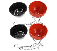 Anneome 2 Pezzi Vasi da Appendere in Plastica Rosso Mattone Design a Nido di Ape Vasi da Giardino e Balcone Resistenti e Decorativi per Piante e Fiori Contenitori Pratici per Piante Appese