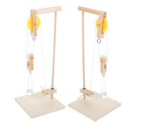 Anneome 2 Set Pulegge Didattiche per Esperimenti di Modello Puleggia Compatto e Resistente per Studenti Kit Educativo per Apprendimento Scientifico e Sviluppo Abilità Pratiche