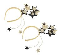Anneome 2pezzi Cerchietto Paillettes Stella di Cinque Punte Fascia per Capelli Decorativa per Capodanno e Feste di Compleanno per Ragazze Accessori per Capelli Stelle Metalliche