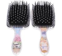 Anneome 2pezzi Spazzola Per Piccola Spazzola Portatile Per Bagnati Districante Per Asciutti Design Decorativo Antistatica Resistente e Durevole