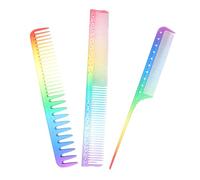 Anneome 3 pezzi Pettini Colorati per Parrucchiere Antistatici per Taglio e Styling Pettini Professionali Portatili per Salone e Uso Personale