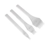 Anneome 3 Pezzi Strumento per Punzonatura Pelle con Denti Romboidali Affilati per Cuciture Precise Levigato Antiscivolo Utensile Artigianale Resistente per Fustellare Cinture Scarpe Borse