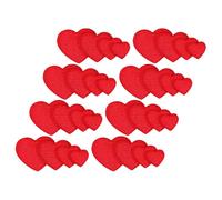 Anneome 32 Pezzi Toppe Ricamate Termoadesive Forma di Cuore Rosse per Abbigliamento Zaini e Accessori Patch Cucito Decorativo per Giacche Jeans Cappelli e Progetti a Romantico