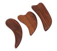 Anneome 3pezzi Raschietto Gua Sha in Legno Naturale Tavola Raschiante Per Massaggi Raschiatura Piastra Terapeutica Strumento Per Alleviare Tensioni e Migliorare Circolazione