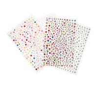 Anneome 4 pezzi Adesivi Viso Cristalli AB e Perle Impermeabili per Trucco Decorazioni Tatuaggi Viso e Sopracciglia Gioielli Autoadesivi per Feste e Carnevale