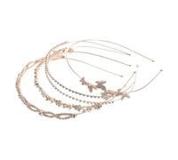 Anneome 4 pezzi Cerchietti Capelli Donna con Strass Cuore Fasce in Ferro Resistenti e Comode Accessori Eleganti per Sposa Matrimonio e Uso Quotidiano Stile Delicato e Giovane