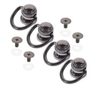 Anneome 4 Pezzi Chiusure Artigianali in Pelle Perno Rotante d Anelli Pesanti Rivetto Accessori Valigia Carabiner Forniture per borsette Sostituzione Borchie Rivetti Lega di Zinco Black
