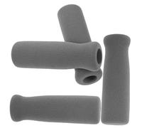 Anneome 4 Pezzi Coprimanopole Scivolo per Bastone Passeggio Impugnature Spesse in Schiuma per Deambulatore e Stampelle Manopole Ergonomiche Grigie per Anziani e Disabili Comfort e