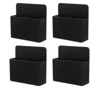 Anneome 4 Pezzi Organizer Per Per Frigorifero Portapenne Magnetico in Plastica Portapenne Magnetico Nero Lavagna Magnetica Con Supporto a Griglia Abs Black