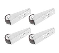 Anneome 4 Pezzi Ruote in Gomma per Porte Scorrevoli e Mobili Ruote di Supporto Inferiore Anti-Abbassamento 08 Pollici Cuscinetti Silenziosi Pulegge Laterali Resistenti per Rulli Porte