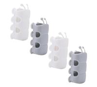 Anneome 4 pezzi Supporto Doccia in Silicone con Ventosa Forte per Bagno Senza Foratura Adattatori per Soffione Fissaggio Sicuro su Piastrelle