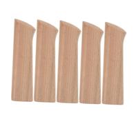Anneome 5 Paia Manici in Legno per Ergonomici Impugnatura Antiscivolo Sostitutiva per Taglio Sicuro Ricambio Resistente per Chef e Uso Domestico