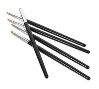 Anneome 5 pezzi Pennelli Solleva Ciglia in Legno e Fibra Strumenti Compatti per Laminazione e Applicazione Colla Leggero e Portatile per Uso Professionale e Domestico