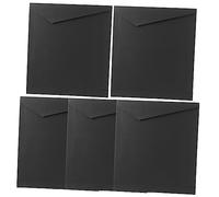 Anneome 5 Pezzi Sacchetti Kraft con Chiusura Strappo Buste per Magliette Documenti e Regali Resistenti e Riutilizzabili per Feste Ufficio e Scuola Dimensioni Nero
