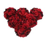 Anneome 6 Fermagli per Chioma a Forma di Fiore di Peonia Oversize Rosso, Clip Fermaglio e Spilla Floreale per Damigelle D’onore, Accessori Chioma per Matrimoni, Feste e Look