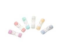 Anneome 6 Pezzi Contenitori Rigidi per Lenti Contatto Colorati Custodia Portatile Doppia con Doppio Scomparto per Viaggio e Uso Esterno Protezione Igienica Compatibile con Soluzioni