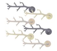 Anneome 6 Pezzi Ganci da Parete in Resina Forma Ramo Appendiabiti Decorativi Foratura per Cappotti Chiavi e Accessori in Ingresso e Pastorale Bianco