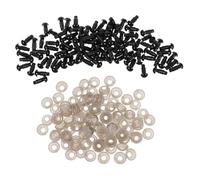 Anneome 600 Pezzi di Occhi di Plastica per Artigianato con Distanziatore per Bambole, Occhi di Sicurezza per Cartoni Animati, Forniture per La Creazione di Bambole di Peluche da 6 Mm