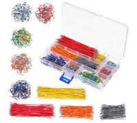 Anneome 840 Pezzi Kit Cavi Jumper Breadboard Assortiti Alluminio Plastica Flessibili per Prototipi Pcb Progetti Elettronici Fai da Te con Scatola Portaoggetti Compatibili con Qualsiasi