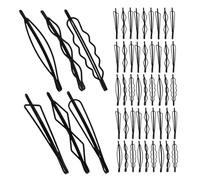 Anneome 90 Pezzi Forcine Nere Minimaliste in Metallo per Frangia Fermagli Geometrici Resistenti e Leggeri per Clip per Eleganti e Versatili per e Sport