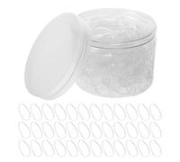Anneome 900 Elastici per Chioma Trasparenti Piccoli in Plastica Resistente, Elastici Spessi per Acconciature Invisibili e Sicure, per Uso Quotidiano e Viaggio
