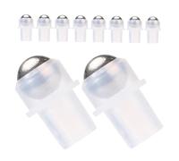 Anneome Accessori per Bottiglie a Rullo per Olio Essenziale e Olio Labbra, 10 Pezzi, Rotelle in Acciaio e Plastica Trasparente, per Produzione Fai-da-te Efficiente