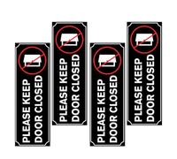 Anneome Adesivi per Porta Chiusa 4 Pezzi in Pvc Nero, Resistenti, Facili da Applicare e Rimuovere, per Bagno e Stanza Climatizzata