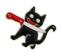 Anneome Adorabile Spilla Da Spilla Per Gatto Nero Per Donna Con Perno Di Gattino Cartone Animato Per Zaino Con Perno Con Perno Di Etichetta Animale Da Backpack Gatto in Lega