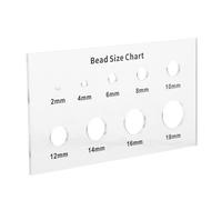 Anneome Calibro per Perline e Strumento di Misurazione per Gioielli in Acrilico 2-18 Mm, Strumento per Artigiani e Creatori di Gioielli, Tavola Multifunzione per Valutazione Dimensioni