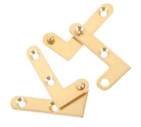 Anneome Cerniere per Porte Nascoste Regholabili in Rame Set 4 Pezzi Cerniere Pivotanti Silenziose per Porte di Armadi e Mobili Ferramenta Perno su e Giù in Legno Vetro e Metallo