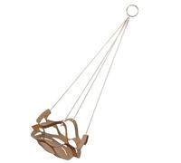 Anneome Cesto Appendere Piante in PU Pelle Giallo Grande con Corda e Anello Supporto Sospeso Multi Vasi da Interno e Balcone Decorazione Contemporanea Salvaspazio