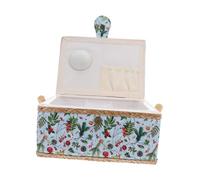 Anneome Cesto Portaoggetti per Cucito e Ricamo Organizer in Tessuto per Kit da Cucito Scatola Portaoggetti Cestino Decorativo Organizer Portatile Manico per Uso Domestico e Viaggi